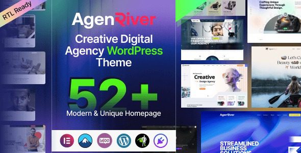 AgenRiver v1.0 Creative Digital Agency WordPress Theme