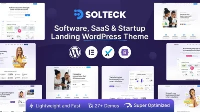 SolTeck – Software, Startup & SaaS Landing WordPress Theme (25 Sep, 2024)