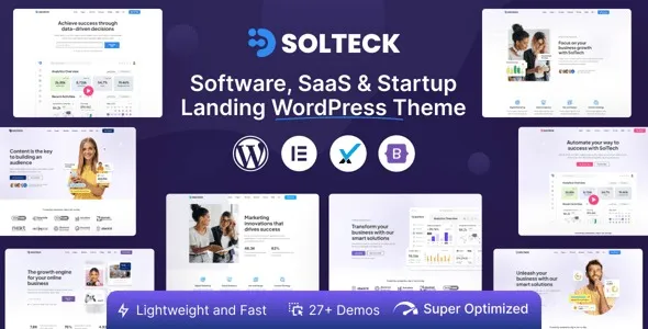 SolTeck – Software, Startup & SaaS Landing WordPress Theme (25 Sep, 2024)