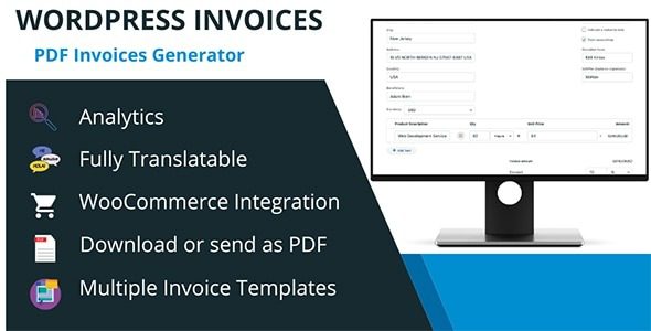 WordPress Invoice Generator with WooCommerce Integration and Stripe Payments v2.2