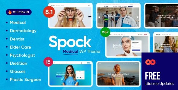 Spock (v1.17.0) Medical Elementor Multi-skin WordPress Theme