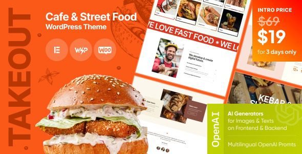 Takeout v1.3.0 Cafe & Fast Food WordPress Theme [Activated]