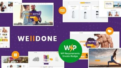 Welldone (v2.4) Sports & Fitness Nutrition and Supplements Store WordPress Theme