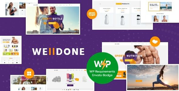 Welldone (v2.4) Sports & Fitness Nutrition and Supplements Store WordPress Theme