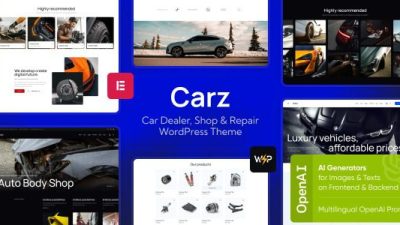Carz (v1.0.0) Car Dealer, Shop & Repair WordPress Theme