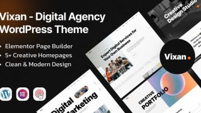 Vixan v1.0.7 Digital Agency Portfolio Elementor WordPress Theme