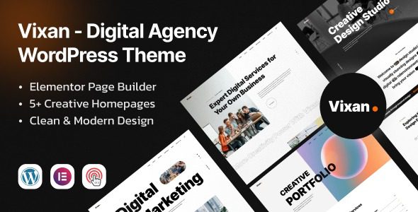 Vixan v1.0.7 Digital Agency Portfolio Elementor WordPress Theme