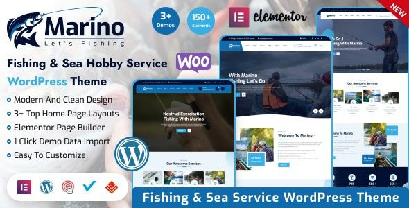 Marino (v1.1.6) Fishing & Sea Hobby WordPress Theme