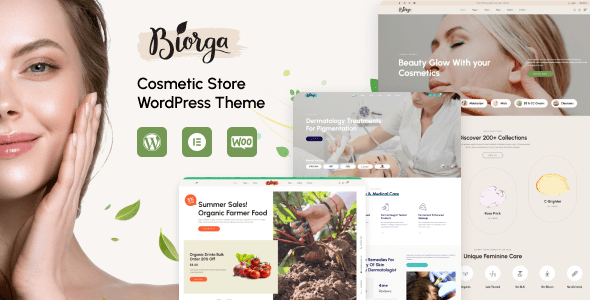 Biorga v1.0.5 Elementor Beauty Cosmetics Shop WordPress Theme