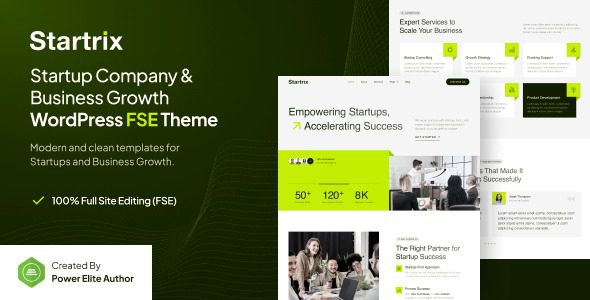 Startrix (v1.0.1) Startup Company & Business Growth FSE WordPress Theme