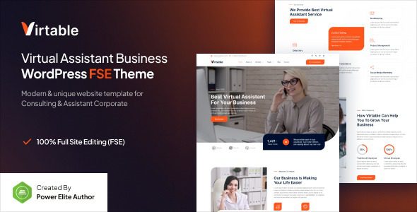 Virtable (v1.0.1) Virtual Assistant Business FSE WordPress Theme