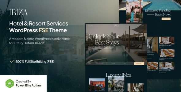 Ibiza (v1.0.1) Luxury Hotel & Resort FSE WordPress Theme