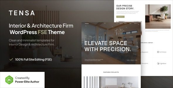 Tensa (v1.0.2) Interior Design & Architecture Firm FSE WordPress Theme