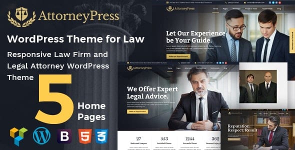 Attorney Press (v2.2.1) Lawyer WordPress Theme