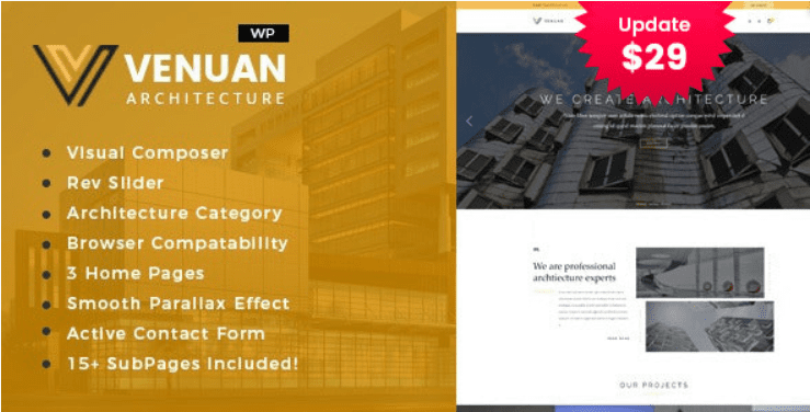 Venuan (v2.0) Architecture Design WordPress Theme