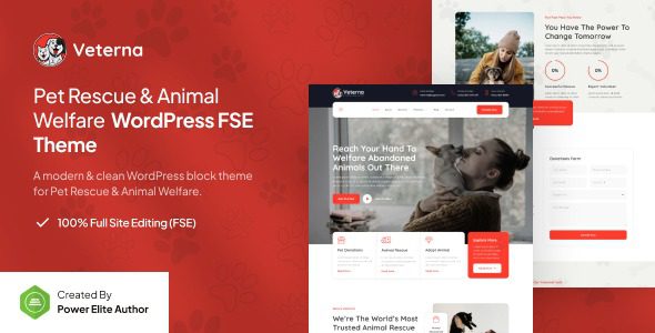 Veterna (v1.0.1) Pet Rescue & Animal Welfare FSE WordPress Theme