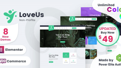 Loveus v3.7 NonProfit Charity WordPress Theme