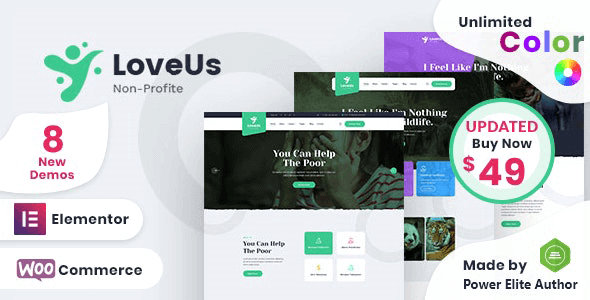 Loveus v3.7 NonProfit Charity WordPress Theme