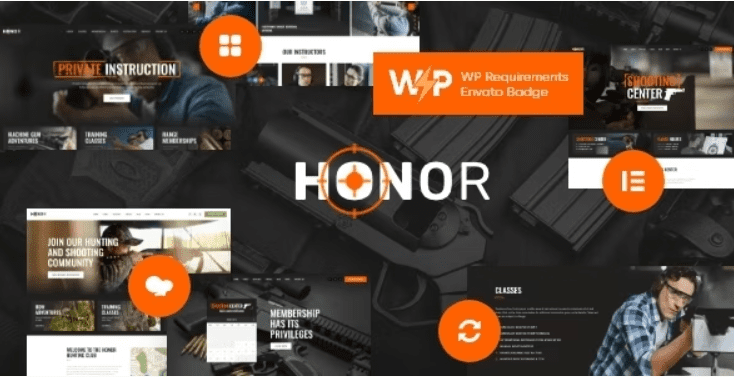 Honor (v2.3.0) Shooting Club and Weapon Shop WordPress Theme