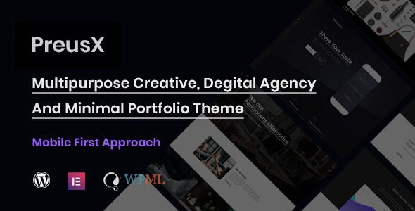 PreusX (v1.4.0) Digital Agency And Portfolio WordPress Theme