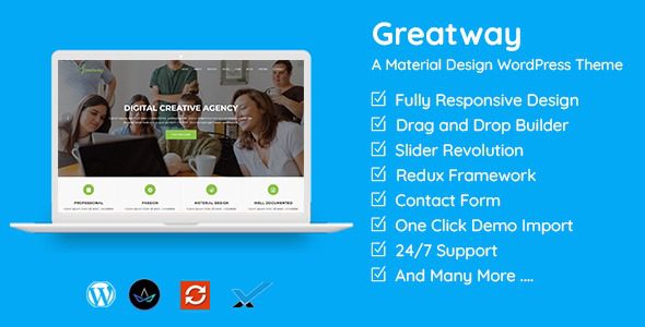Greatway v2.0 Material Design WordPress Theme