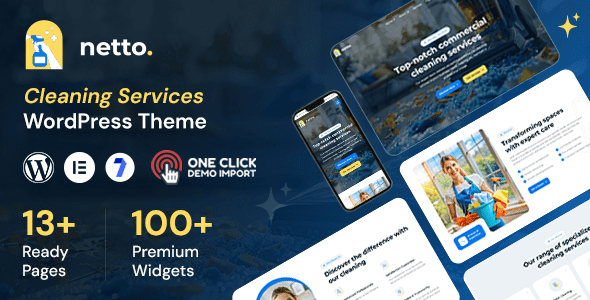 Netto (v1.0.1) Cleaning Company WordPress Theme