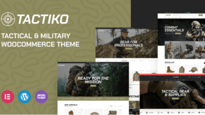 Tactiko (v1.1.0) Tactical & Military Shop WooCommerce Theme