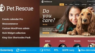 Pet Rescue (v2.2.0) Animals And Shelter Charity Wp Theme