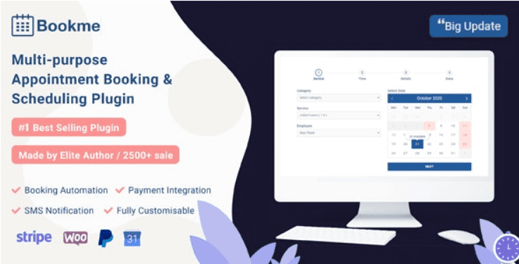 Bookme v4.9.0 - WordPress Appointment Booking Scheduling Plugin