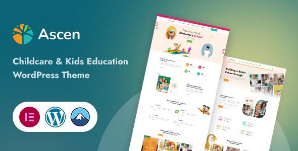 Ascen (v1.3.0) Childcare & Kids Education WordPress Theme