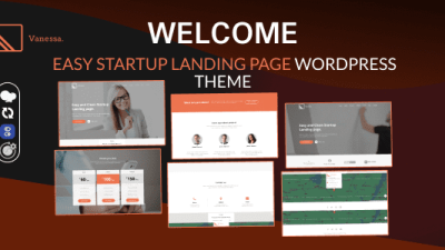 Vanessa (v1.0.8) Easy Startup Landing Page WP Theme