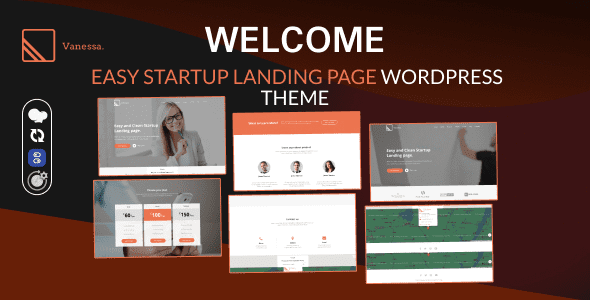 Vanessa (v1.0.8) Easy Startup Landing Page WP Theme