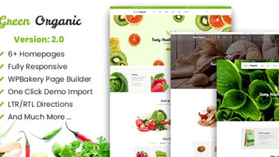 GreenOrganic v2.45 Organic & Bakery WordPress Theme