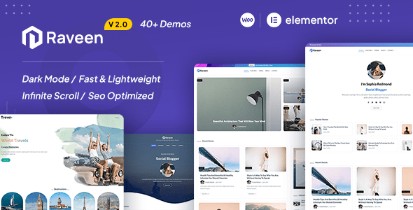 Raveen (v2.2) Personal Blog & Magazine WordPress Theme