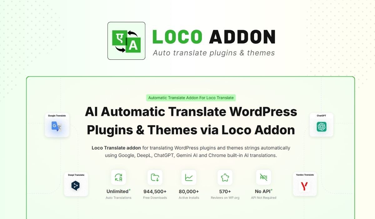 LocoAI v2.0.8 – Auto Translate for Loco Translate (Pro) [Activated]