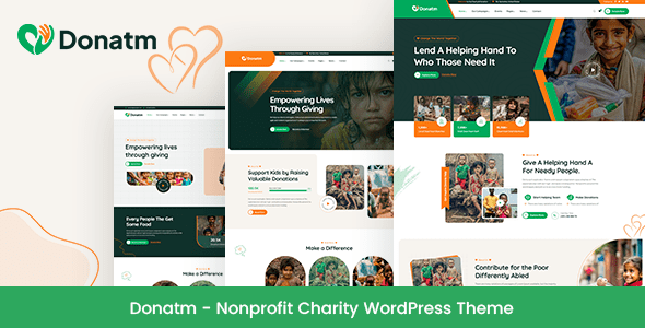 Donatm (v1.0.0) Nonprofit Charity WordPress Theme