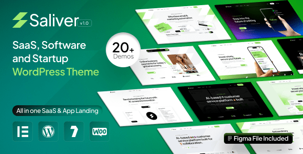 Saliver (v1.0.0) SaaS & Software Startup Tech WordPress Theme
