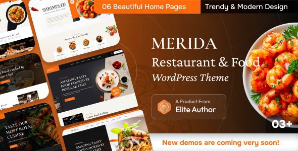 Merida v1.0.4 Restaurant & Food WordPress Theme