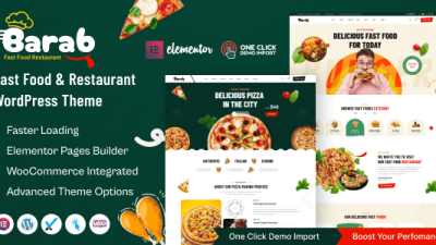 Barab (v1.0.0) Fast Food & Restaurant WordPress Theme