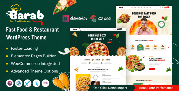 Barab (v1.0.0) Fast Food & Restaurant WordPress Theme
