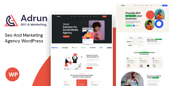 Adrun (v1.0.5) Seo & Marketing Agency WordPress Theme