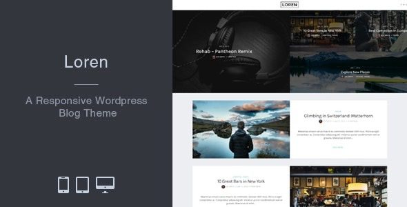 Loren (v2.6.3) Responsive WordPress Blog Theme