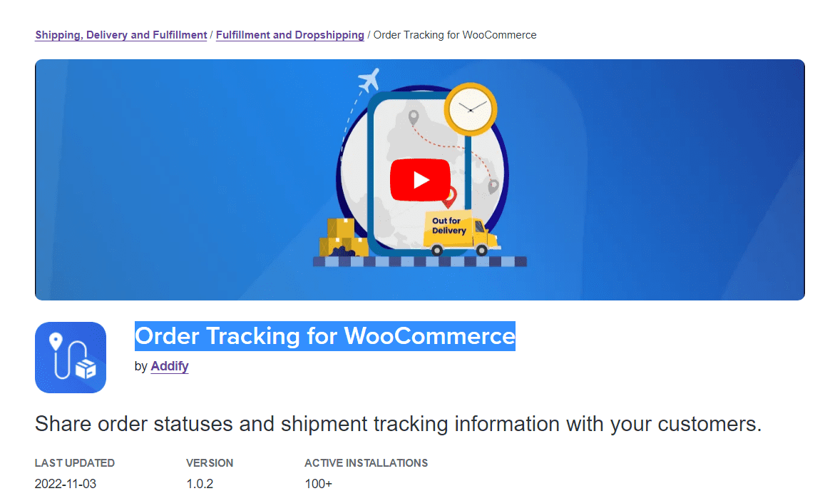 Order Tracking for WooCommerce v1.2.1 [by Addify]
