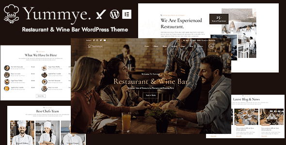 Yummye (v1.0.0) Restaurant & Wine Bar WordPress Theme