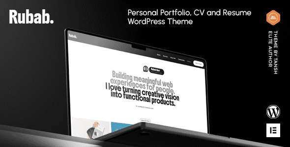 Rubab (v1.0.1) Personal Portfolio WordPress Theme