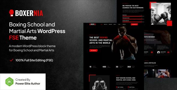 Boxernia v1.0.1 Boxing School & Martial Arts WP Theme