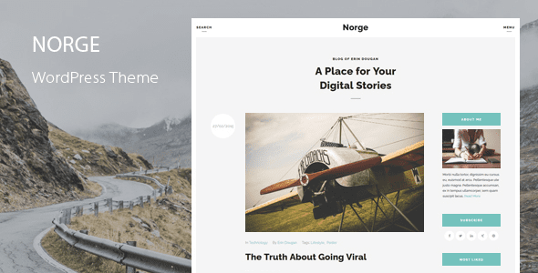 Norge (v2.0) Blog WordPress Theme