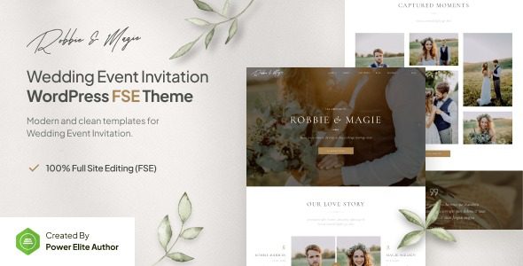 Robbie & Magie v1.0.1 Wedding Event Invitation WP Theme