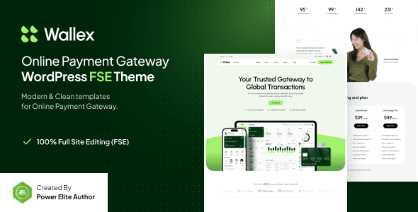Wallex (v1.0.1) Online Payment Gateway WordPress Theme