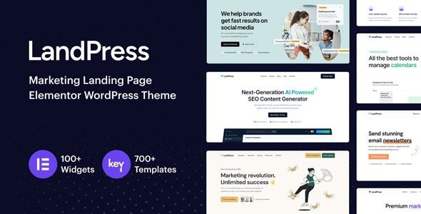 LandPress (v1.5) Marketing Landing Page Elementor WordPress Theme